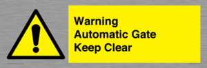 Warning Automatic Gate Keep Clear